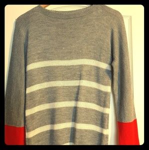 Gray Striped Sweater